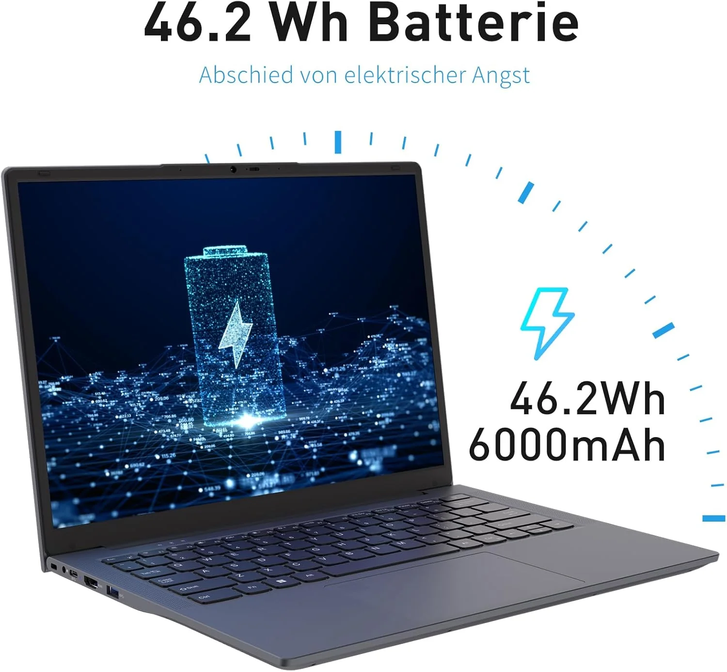 Laptop 14 Zoll 2K Display (2560×1440), Quad-Core N5105 bis 2.9GHz, 8GB DDR4 RAM 512GB SSD, 6000mAh A - Image 7