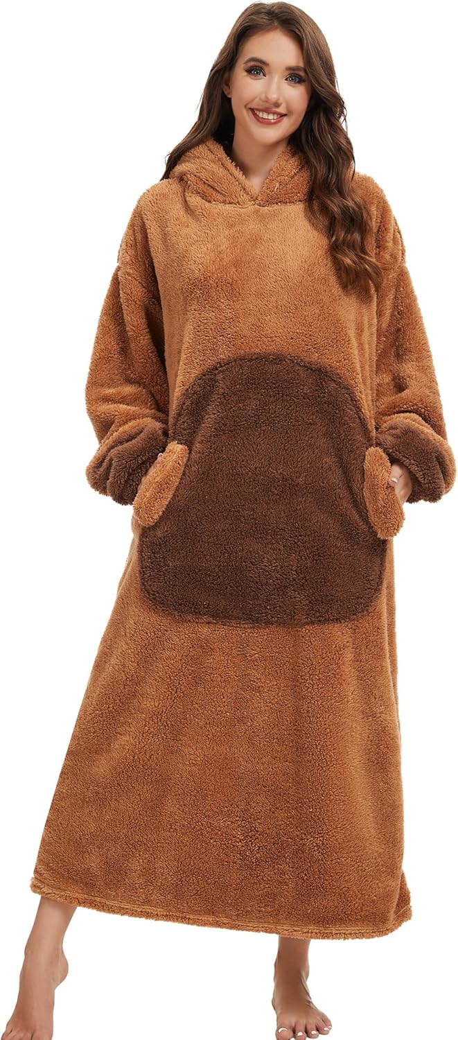LATH.PIN Hoodie Decke Tragbare Verlängert Übergrosse Oversized Pullover Tragbare Deckenhoodie Gemütl - Image 4