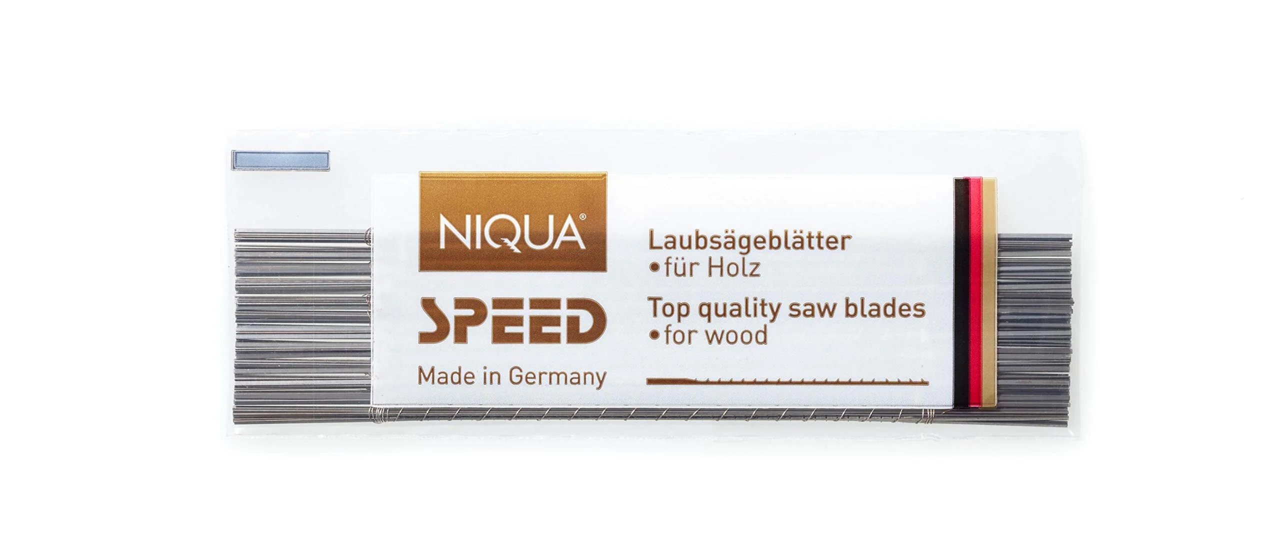 Laubsägeblätter NIQUA SPEED Holzlaubsägeblätter Nr: 1-1 Gros (144 Stück) - 0,30 x 0,77 x 130 mm - Sä
