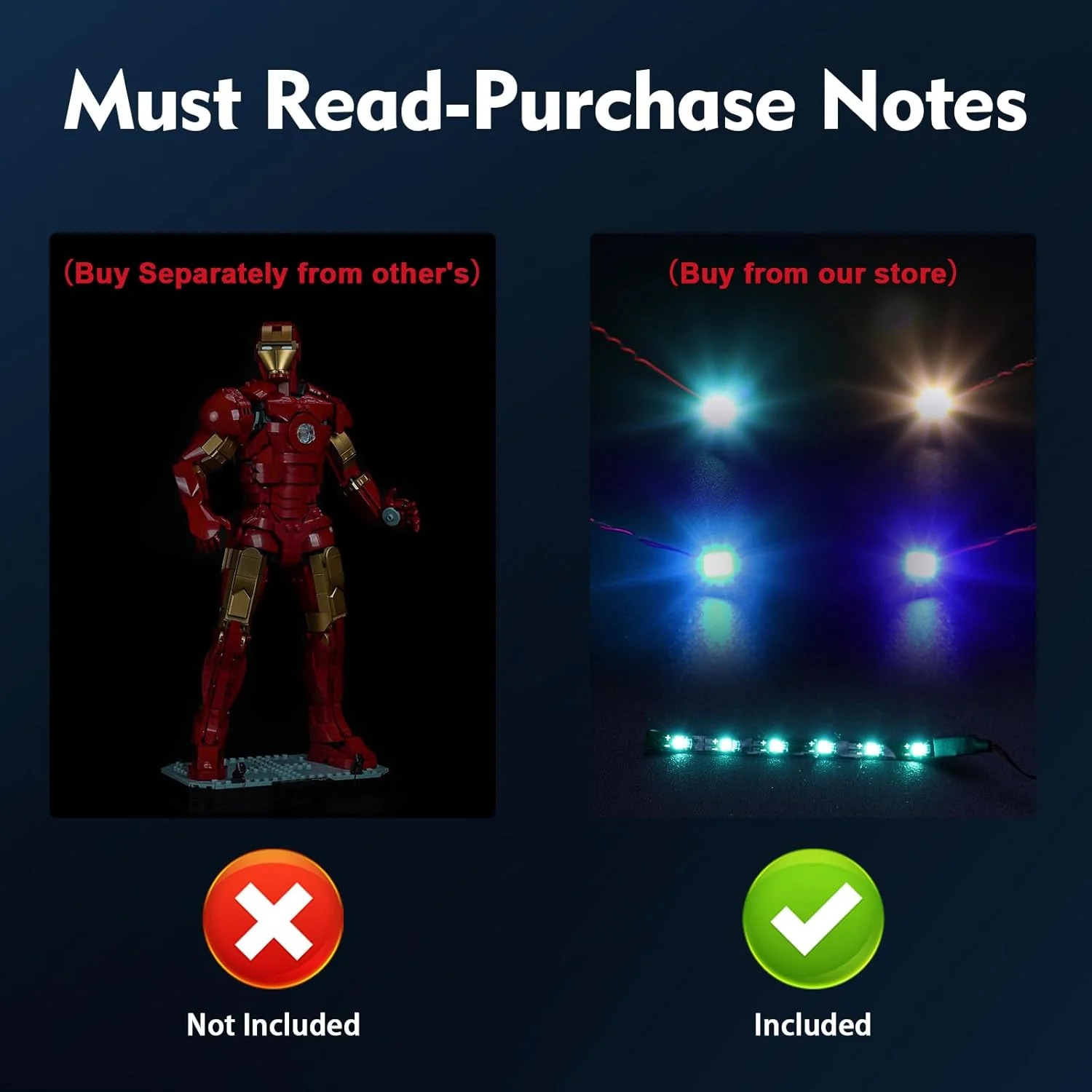 Led Licht Set Kompatibel mit Lego 76344 Iron Man Mark 3 Collectors' Edition (Kein Modell), Dekoratio - Image 7