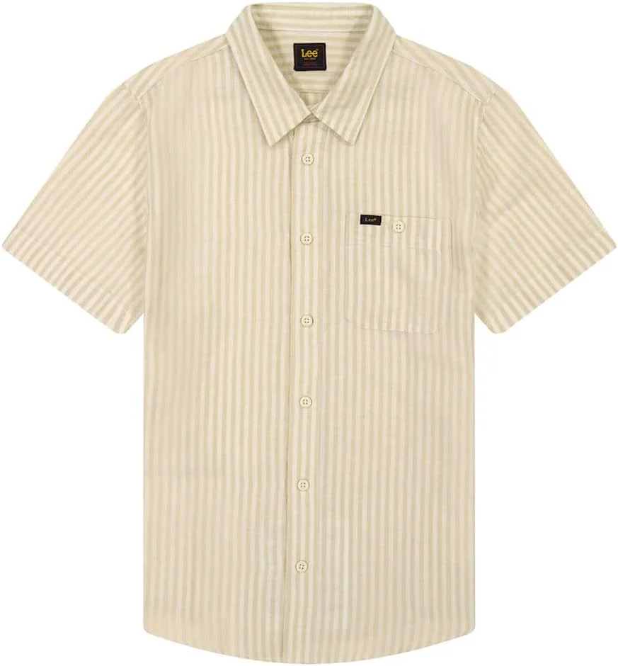 Lee Herren Ss Leesure Shirt, S Pioneer Ecru - Image 3