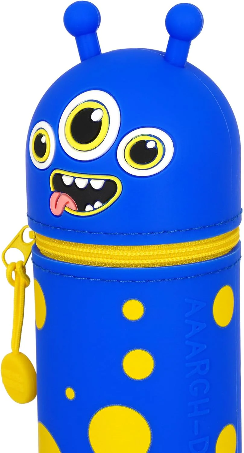 Legami - Kawaii 2-in-1 Schulmäppchen aus weichem Silikon, Tischstifthalter, Reissverschluss, Buntsti - Image 4