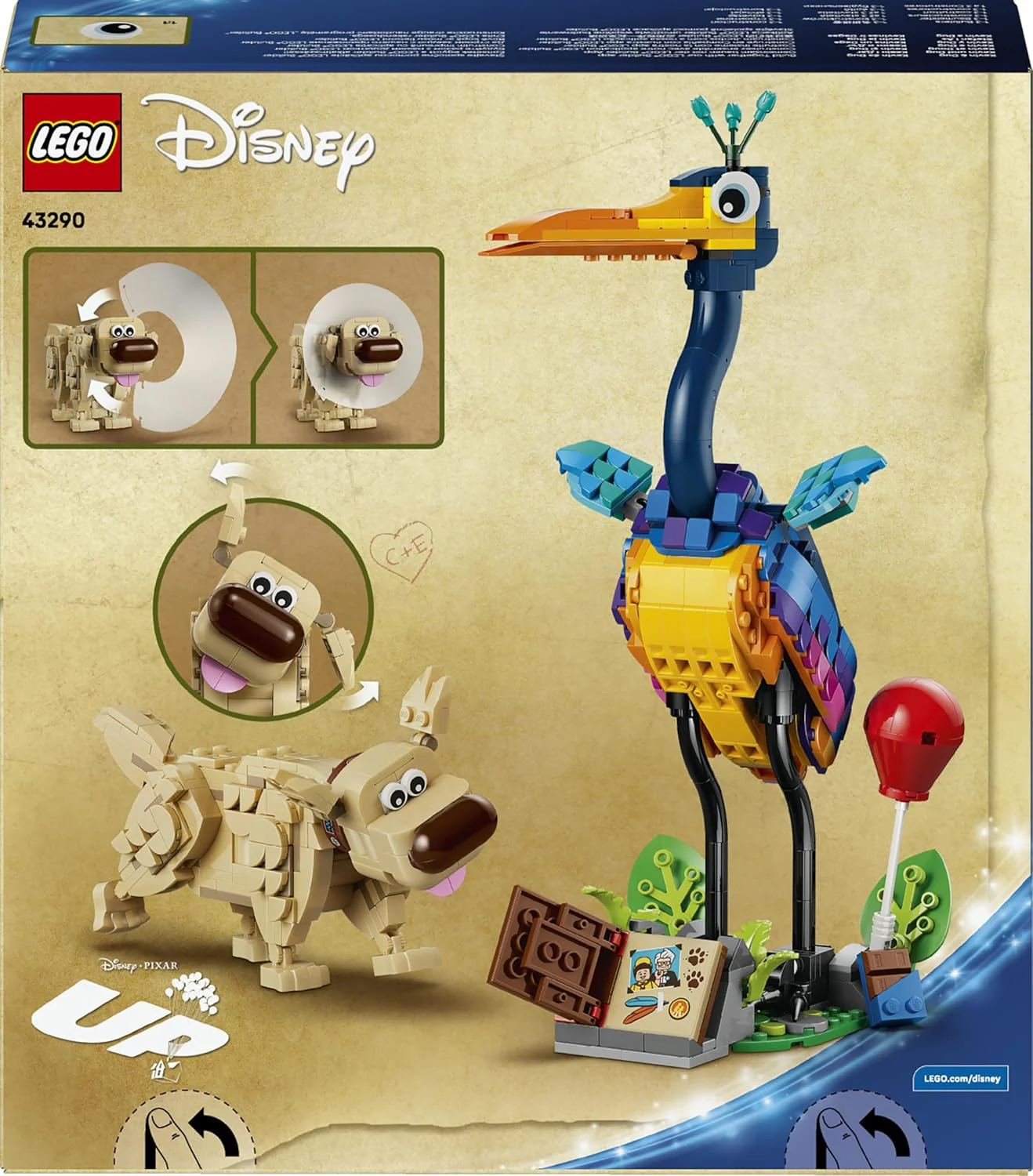 LEGO ǀ Disney and Pixar Kevin und Dug - Spielzeug Golden Retriever Hund & exotischer Vogel - DIY Dek - Image 8