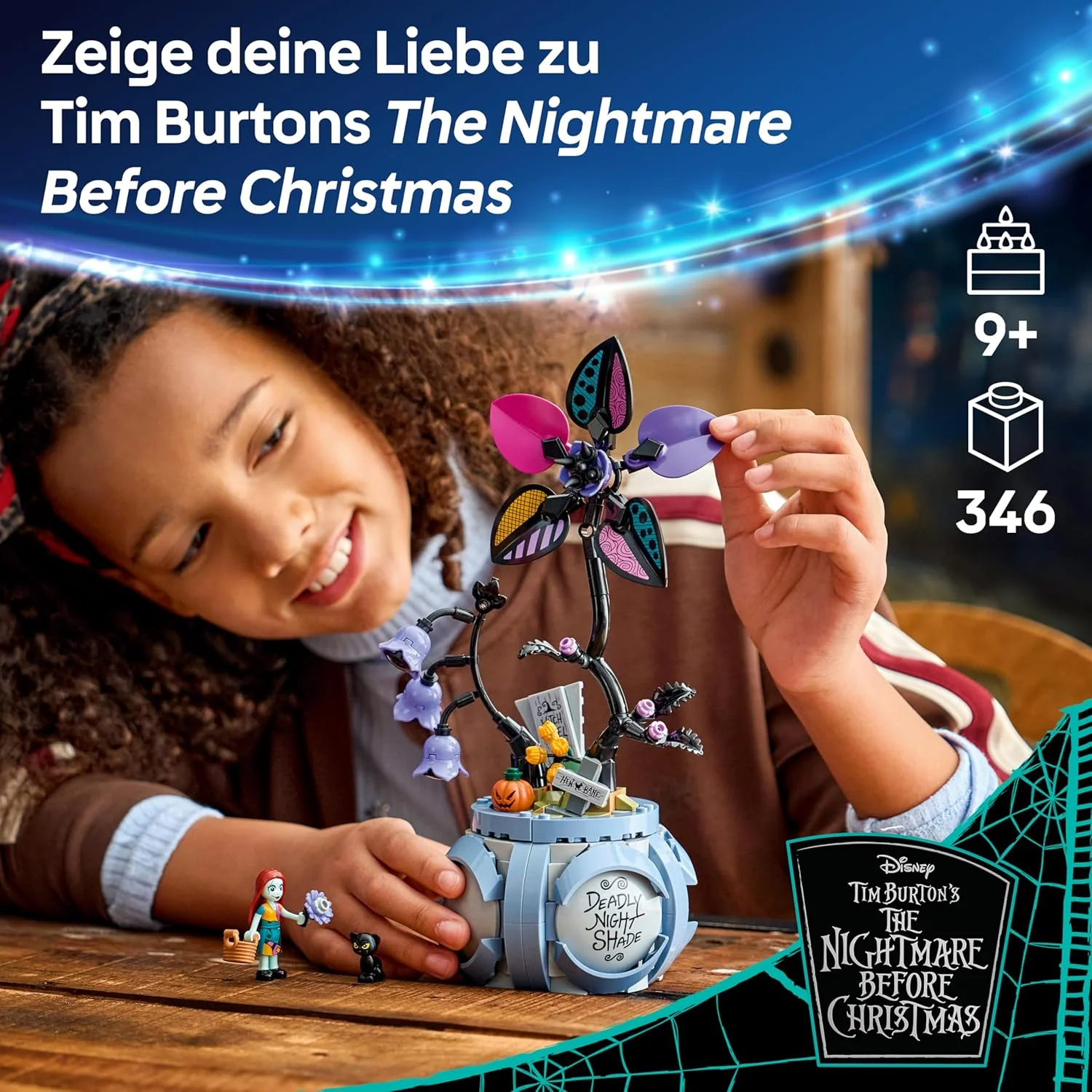 LEGO ǀ Disney Sallys Blumentopf - DIY Schlafzimmer Deko mit 2 Kunstblumen, 2 Mini Puppen & Zubehör - - Image 2
