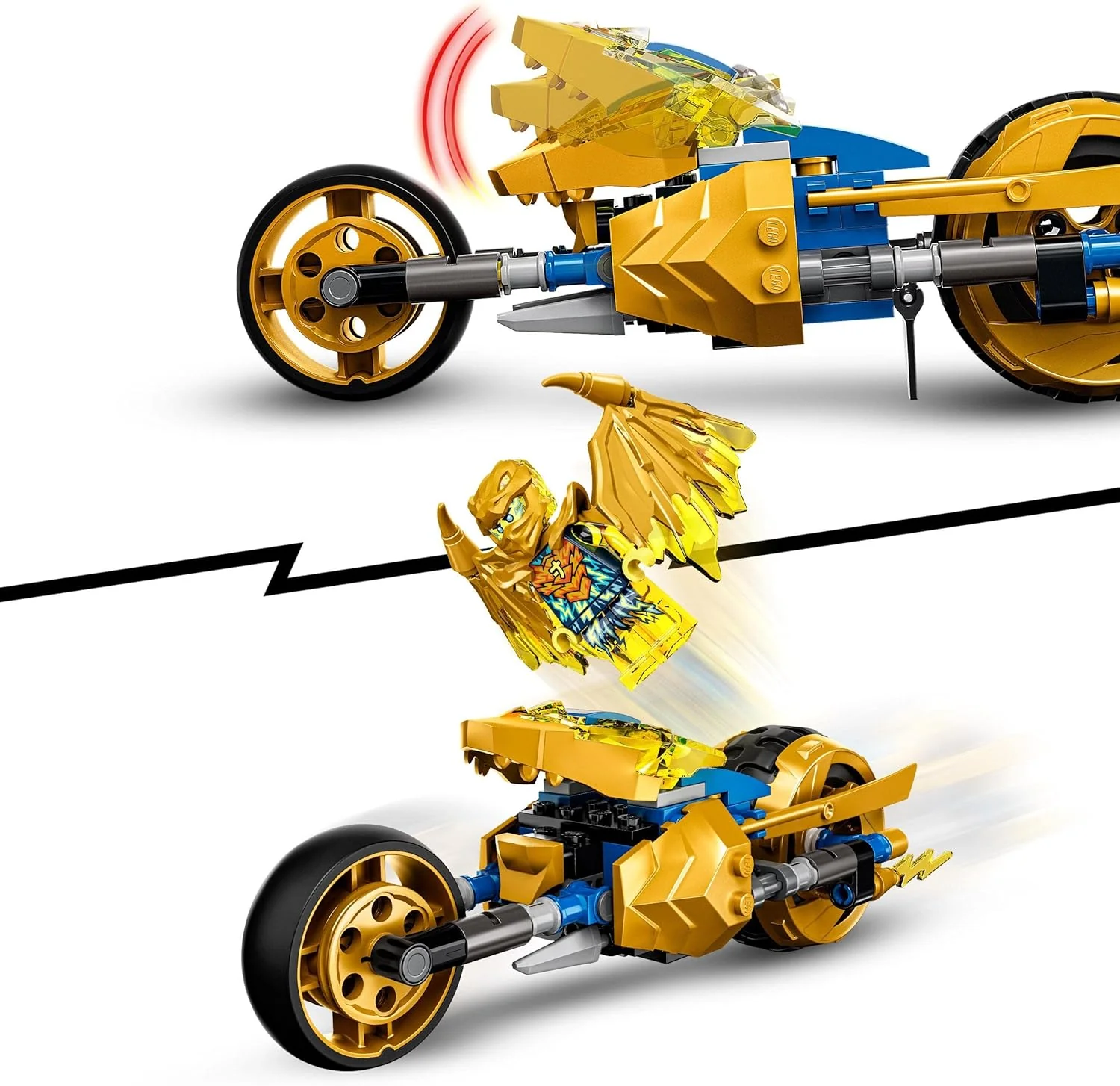 LEGO 71768 NINJAGO Jays Golddrachen-Motorrad, Set mit Jay-Minifigur und Drachen- und Schlangen-Figur - Image 3