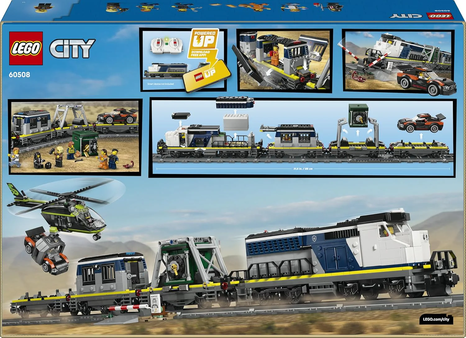 LEGO City City Überfall auf den Polizeizug - Ferngesteuerter Spielzeug Zug - Modellbau mit kreisförm - Image 8