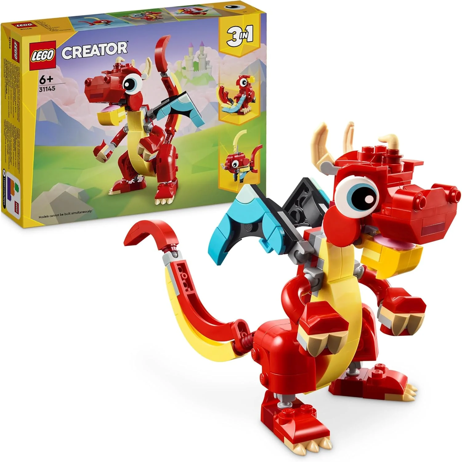 LEGO Creator 3in1 Tieflader mit Hubschrauber, Fahrzeuge-Set & Creator 3in1 Roter Drache, Spielzeug m - Image 5