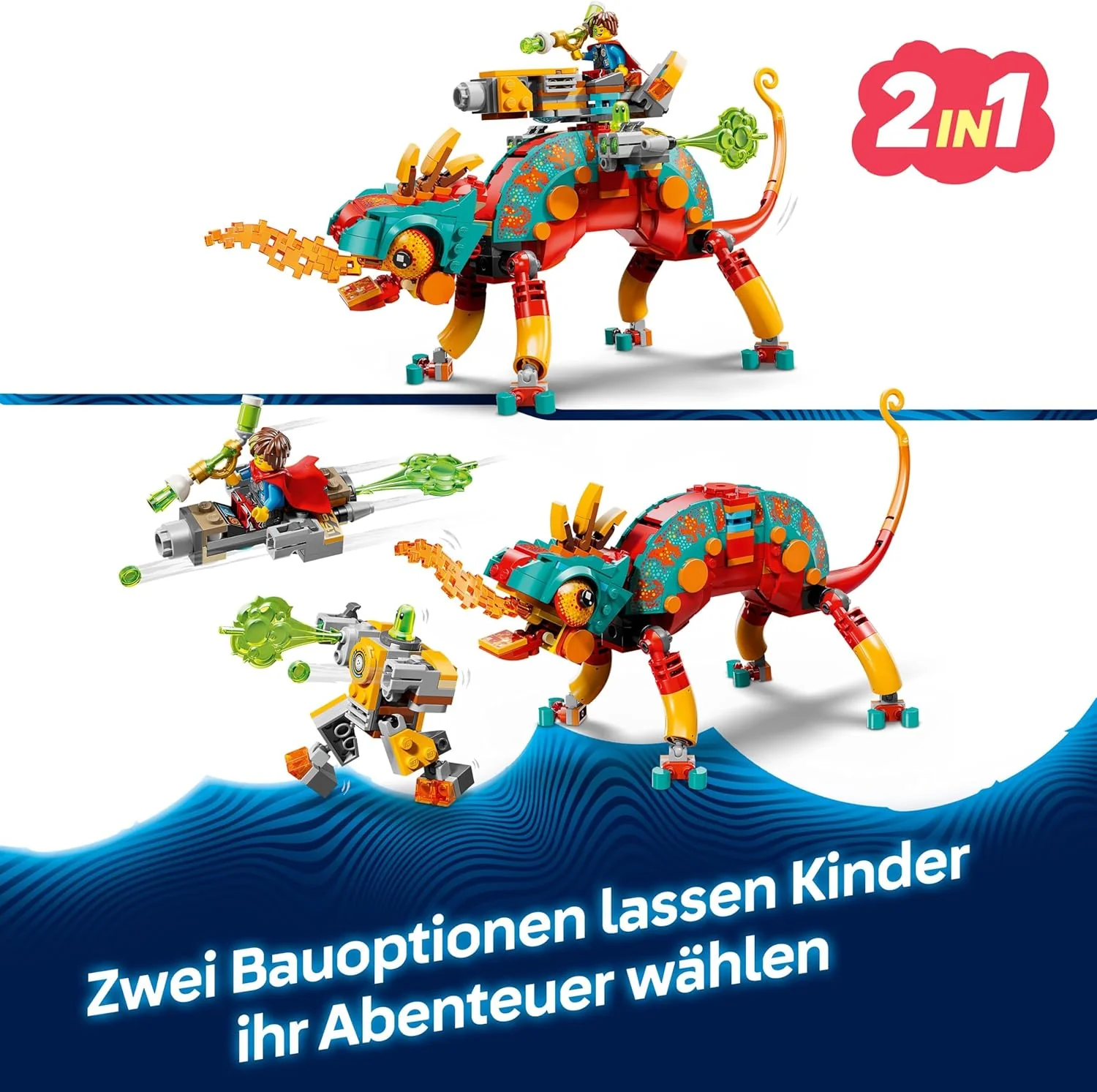 LEGO DREAMZzz Mateos Feuer-Chamäleon - Tierfigur, die Sich in EIN Spielzeug Jet & Mech oder einen Wä - Image 3