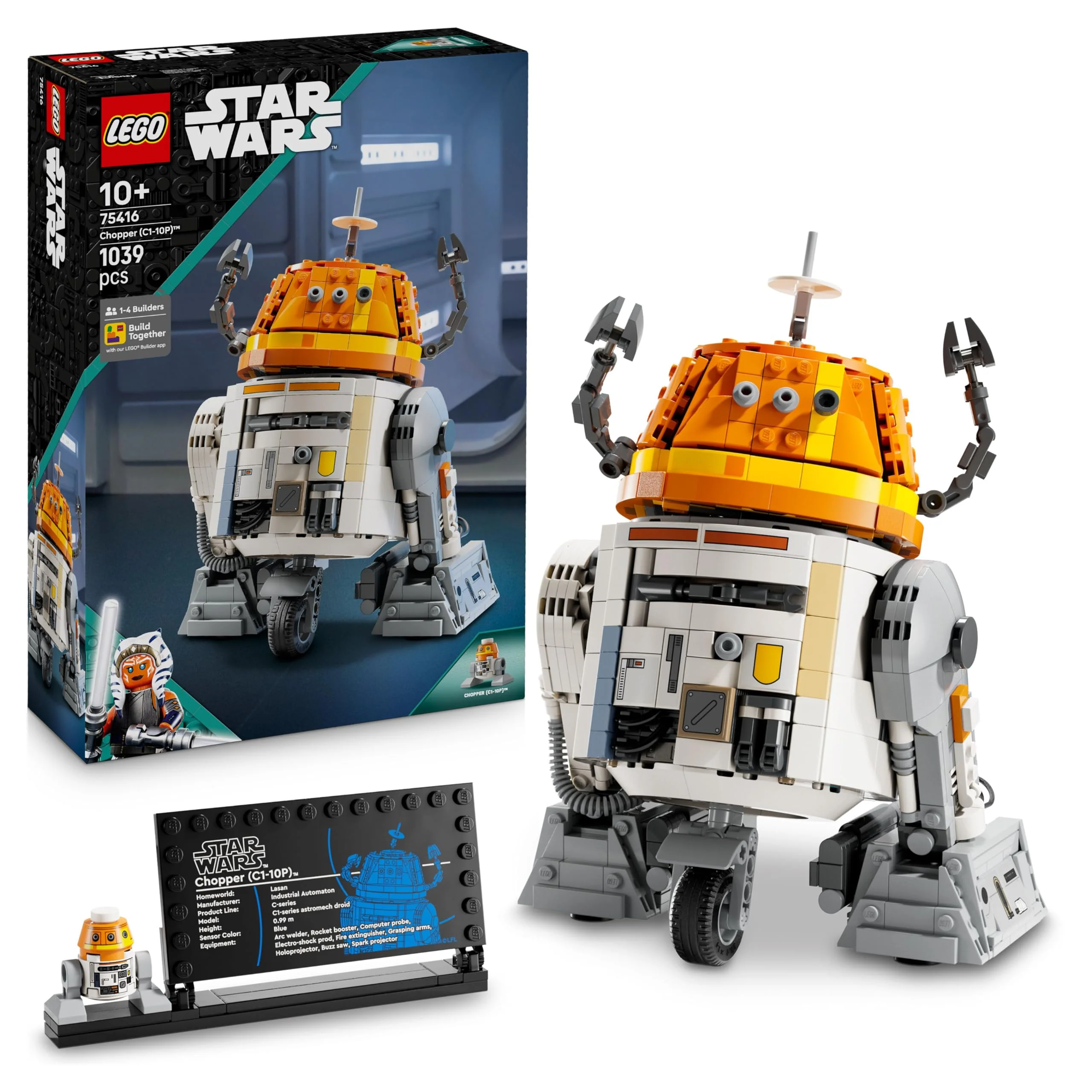 LEGO Star Wars 75416 Ahsoka Astromech-Droide Chopper (C1-10P) Figur - Spielzeug mit beweglichem Kopf