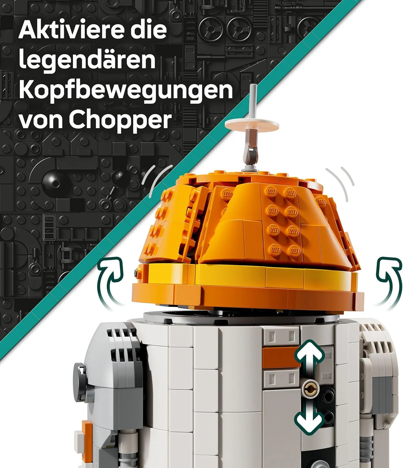 LEGO Star Wars 75416 Ahsoka Astromech-Droide Chopper (C1-10P) Figur - Spielzeug mit beweglichem Kopf - Image 4
