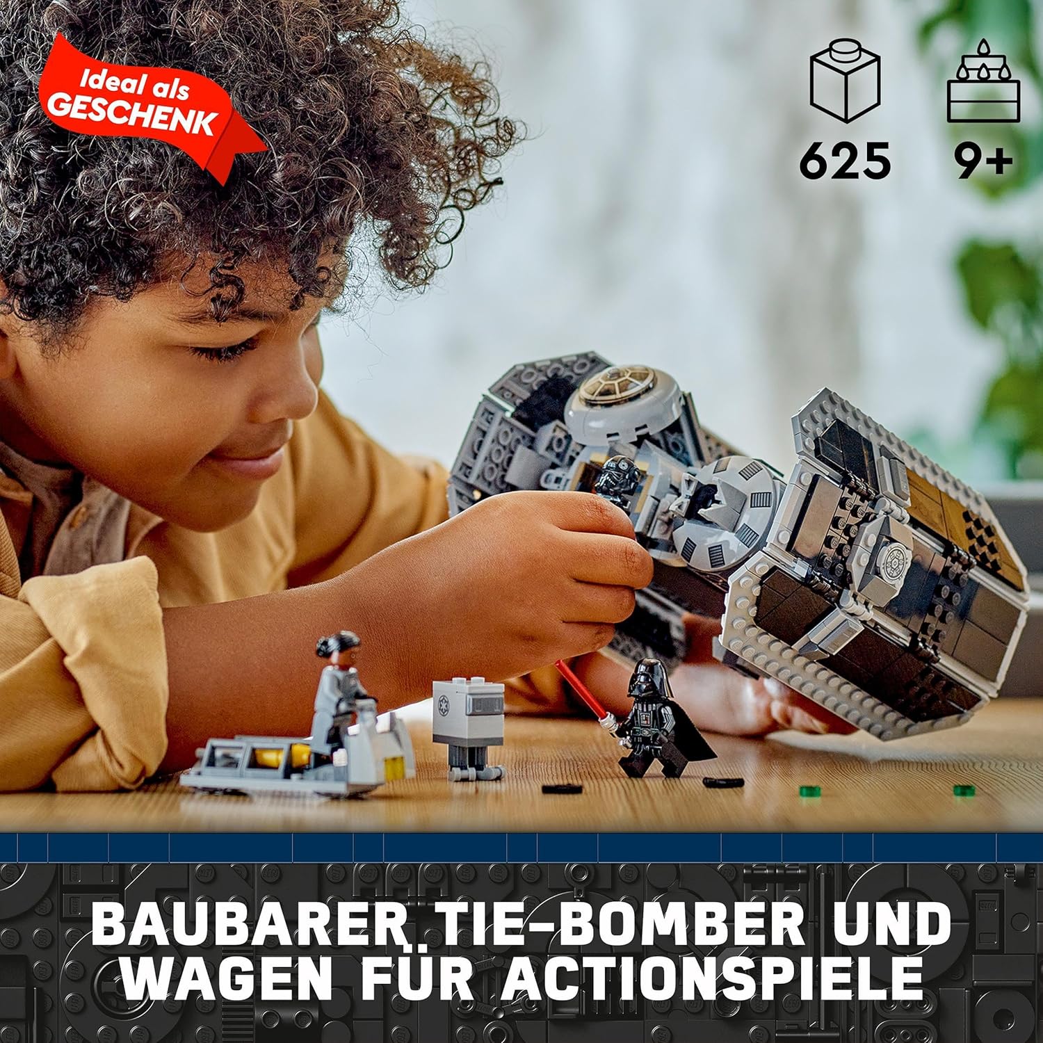 LEGO Star Wars TIE Bomber Modellbausatz mit Darth Vader Minifigur & 10914 DUPLO Deluxe Steinebox Bun - Image 3
