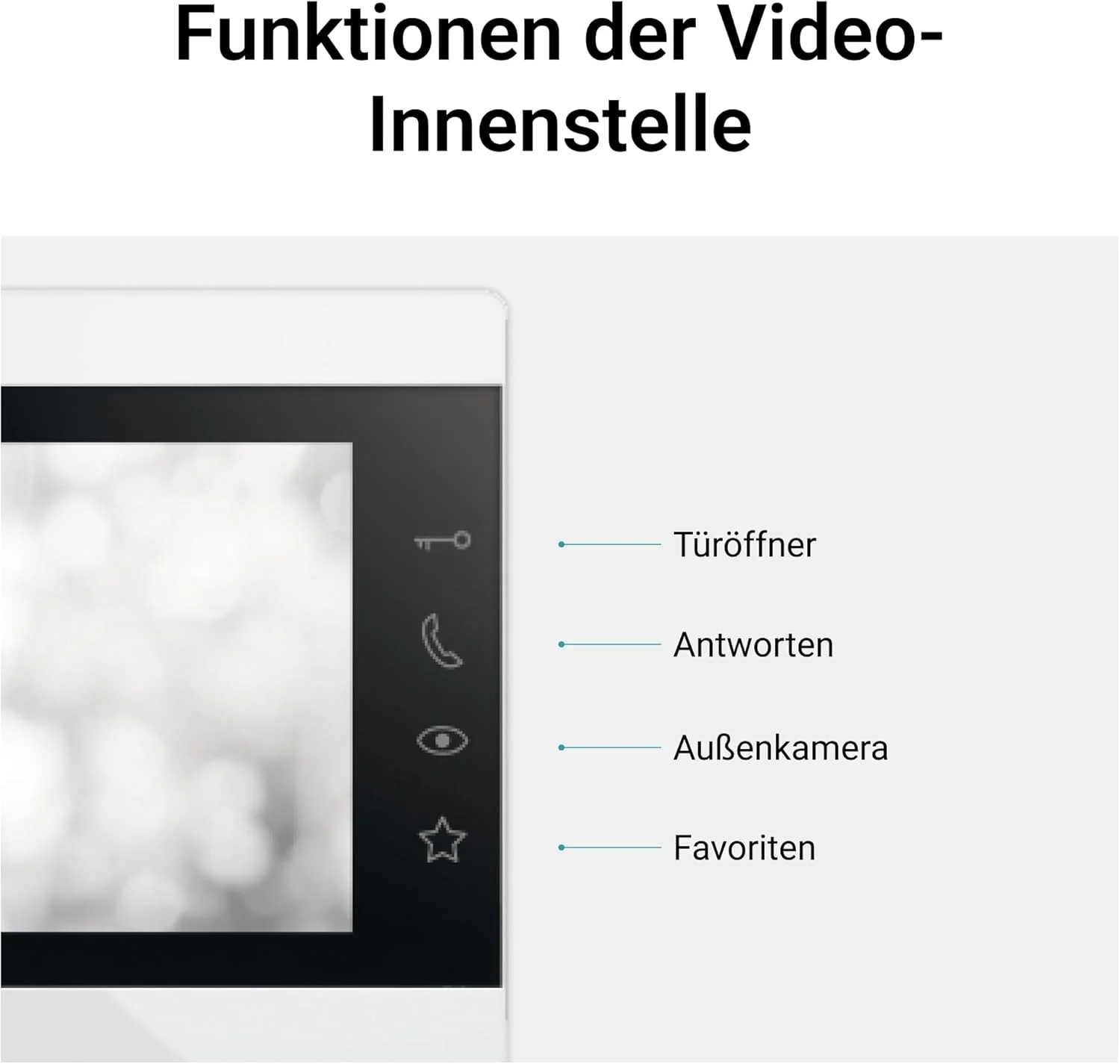 LEGRAND, EASYKIT Essential Video-Innenstelle, 7"-Hochglanz-Farbmonitor, Sensortasten, individuelle E - Image 4