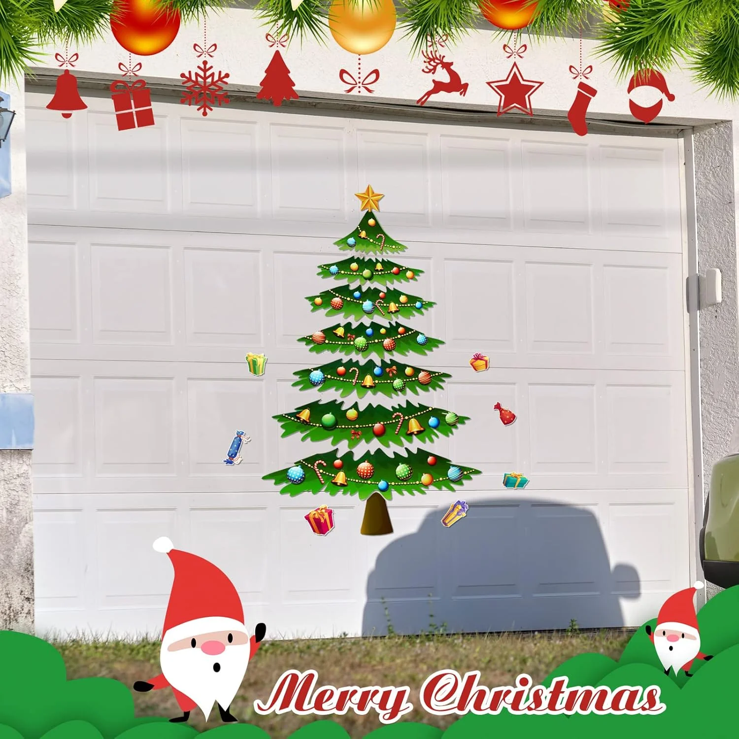 LEIFIDE 86,4 cm Weihnachtsbaum Garagentor Magnete Weihnachten Magnet Aufkleber Dekor Weihnachten Auf - Image 5
