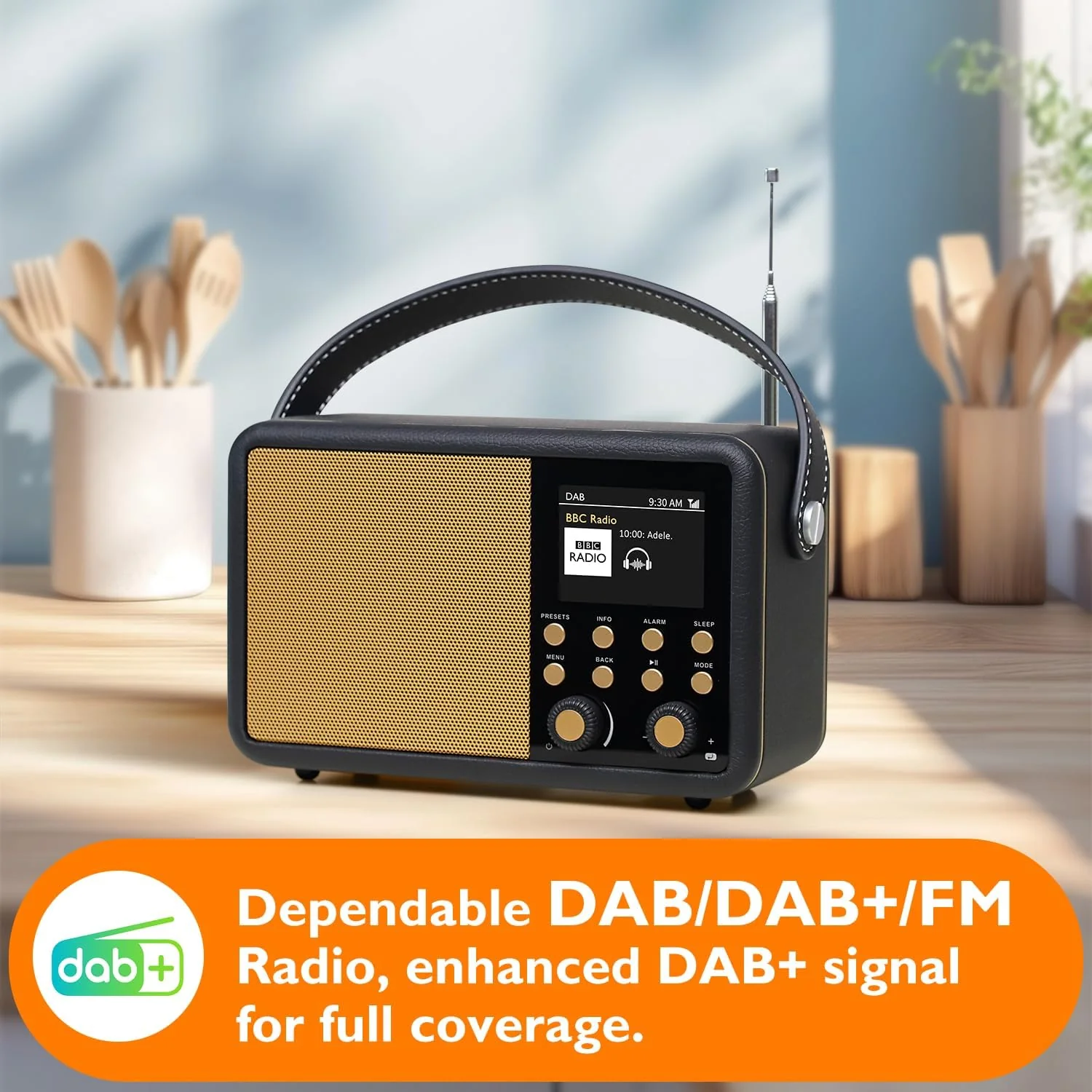 LEMEGA Class Finesse DAB+ Digitalradio mit Farbdisplay – Edler Bluetooth-Radiowecker mit 60 Senderpl - Image 2