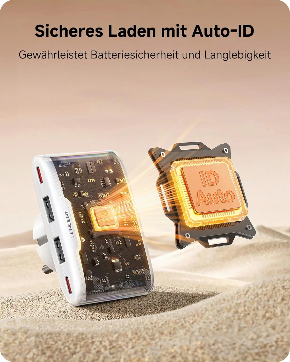 LENCENT Flaches USB C Ladegerät Slim Wandladegerät Netzteil 4-Port Charger dünner Ladestecker Mehrfa - Image 7