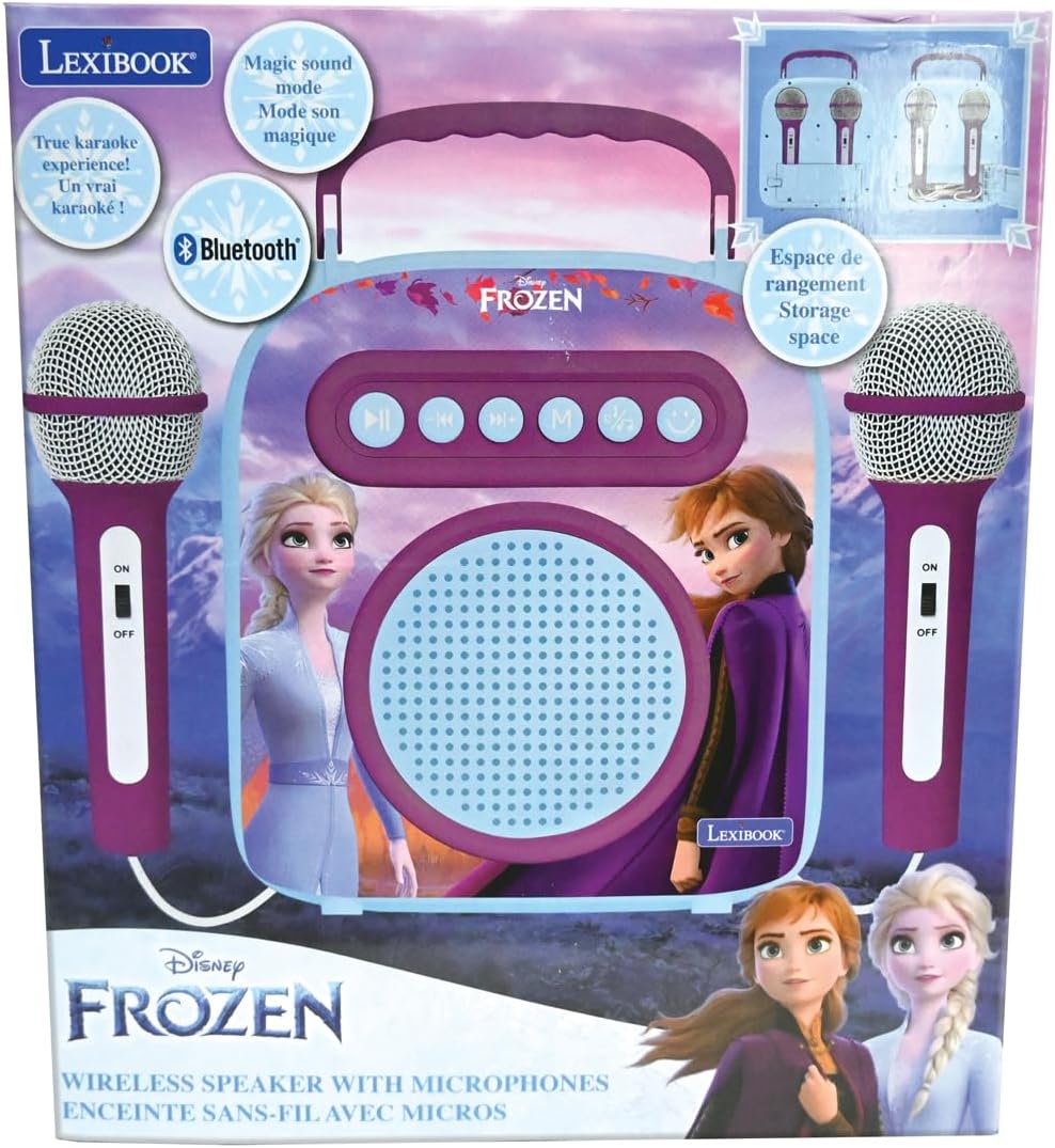 Lexibook BTC050FZ Frozen 2, Anna & ELSA, Mein geheimes tragbares Lautsprecher mit Mikrofon, Karaoke- - Image 6