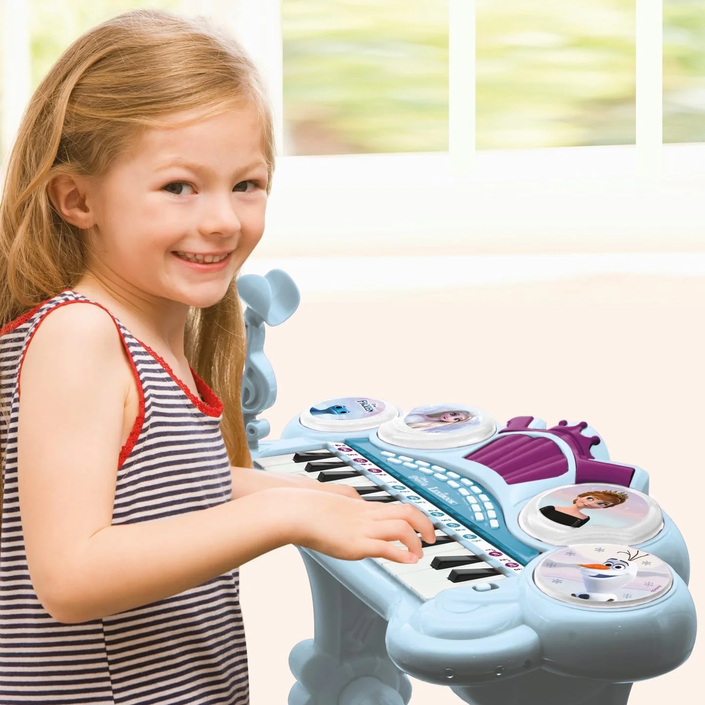 Lexibook, Die Eiskönigin, Elektronisches Keyboard mit Sitz, Mikrofon, MP3-Player, Soundeffekten, Dem - Image 3