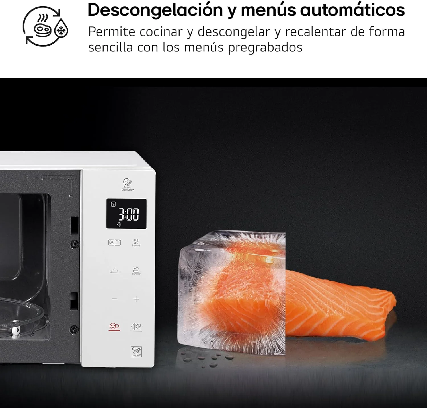 LG - Mikrowelle, Grill, Smart Inverter weiss Bianco, Bianco - Image 4