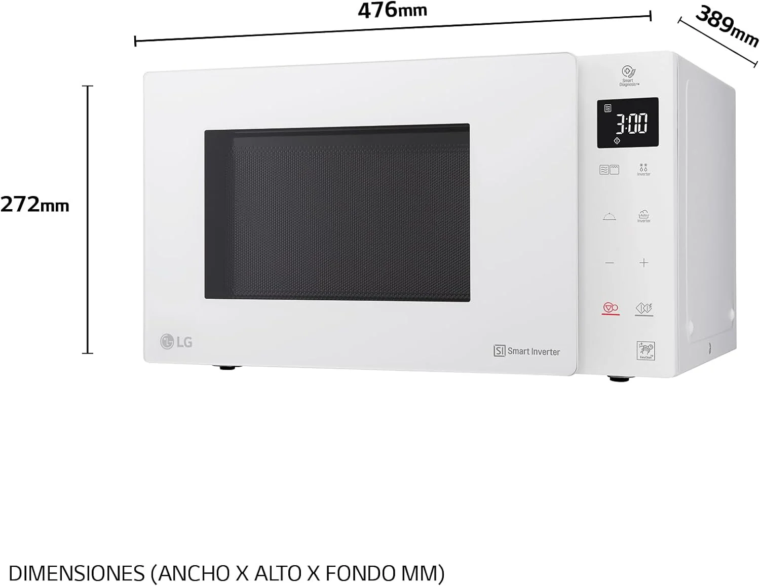 LG - Mikrowelle, Grill, Smart Inverter weiss Bianco, Bianco - Image 7