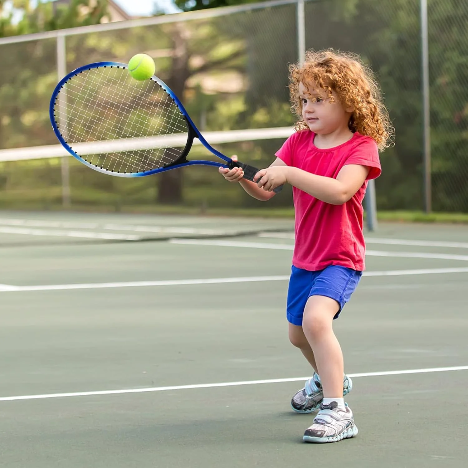 Lifup Kinder Tennisschläger für 2 Spieler, Tennisschläger für Anfänger mit Tragetasche Blau 20 Inch, - Image 7