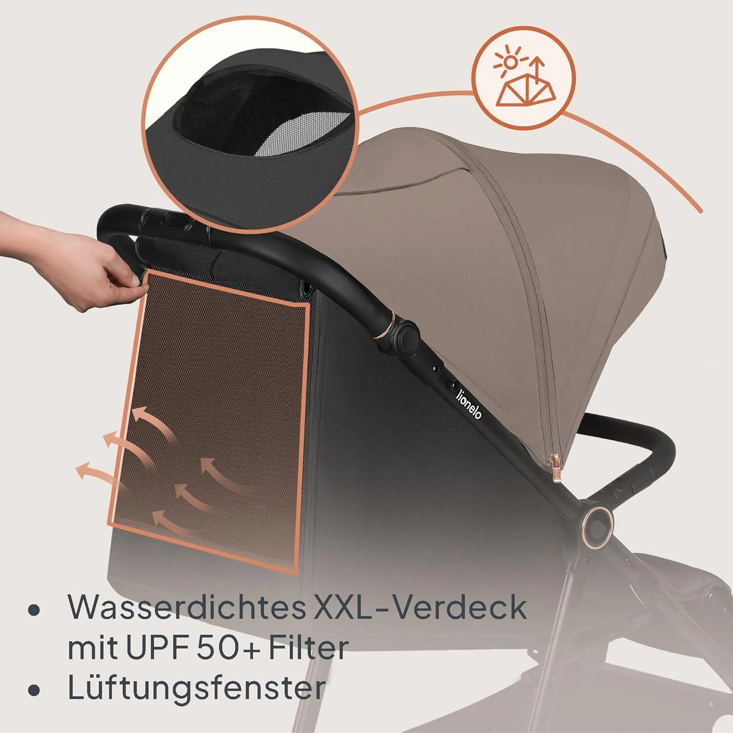 LIONELO MIRA Buggy bis zu 22 kg von 6 Monaten bis 4 Jahren Schwenkbare 360° Räder Volle Stossdämpfun - Image 5