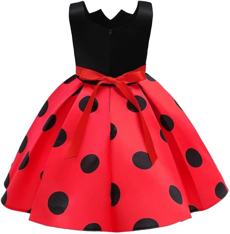 Lito Angels Marienkäfer Ladybug Kleid Kostüm Verkleidung Kleinkind Mädchen Grösse 2-11 Jahre, Rot (m - Image 2