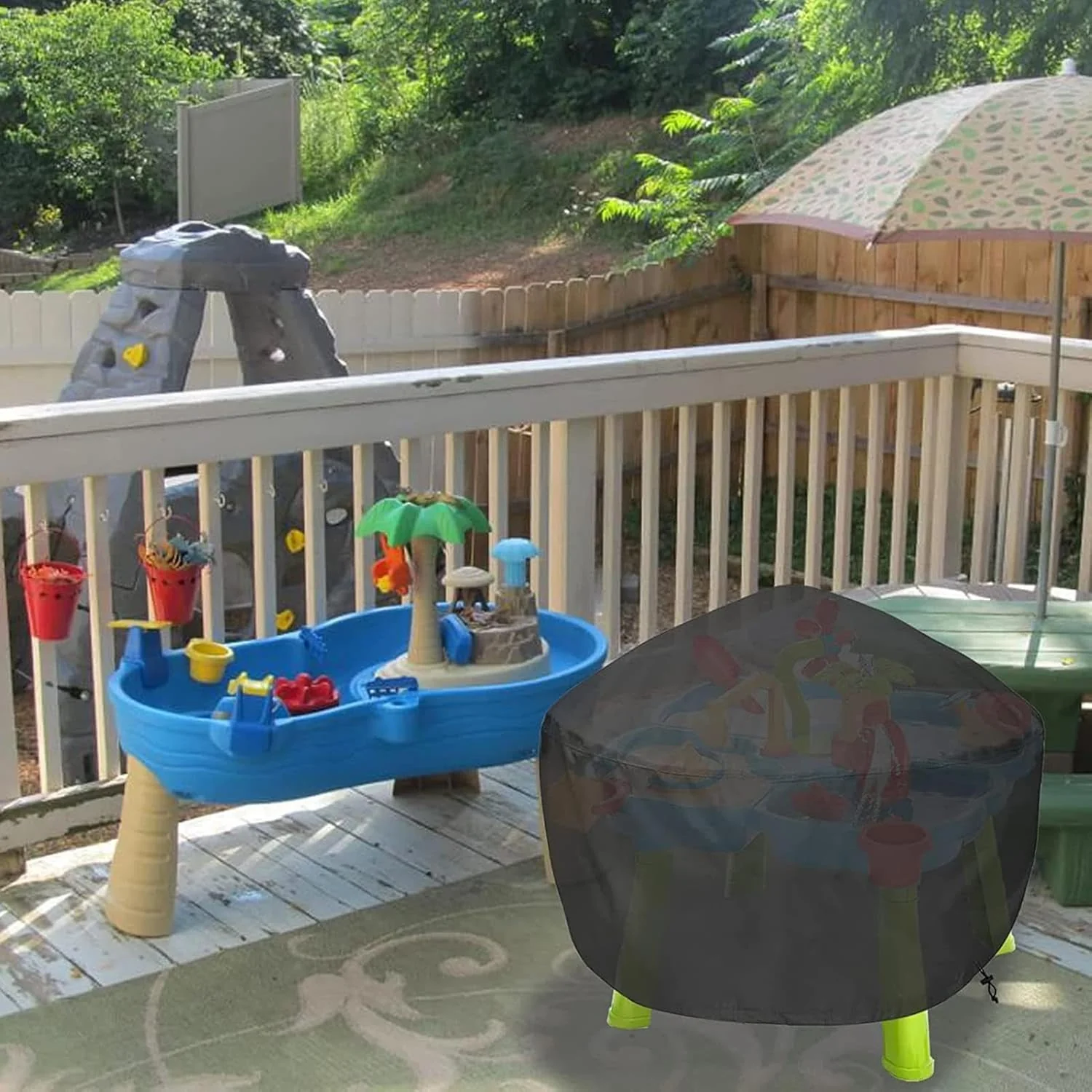 Little Tikes Wasserspieltischabdeckung für Kinder, spiralförmig, Meere, Wasserpark-Spieltischabdecku - Image 2