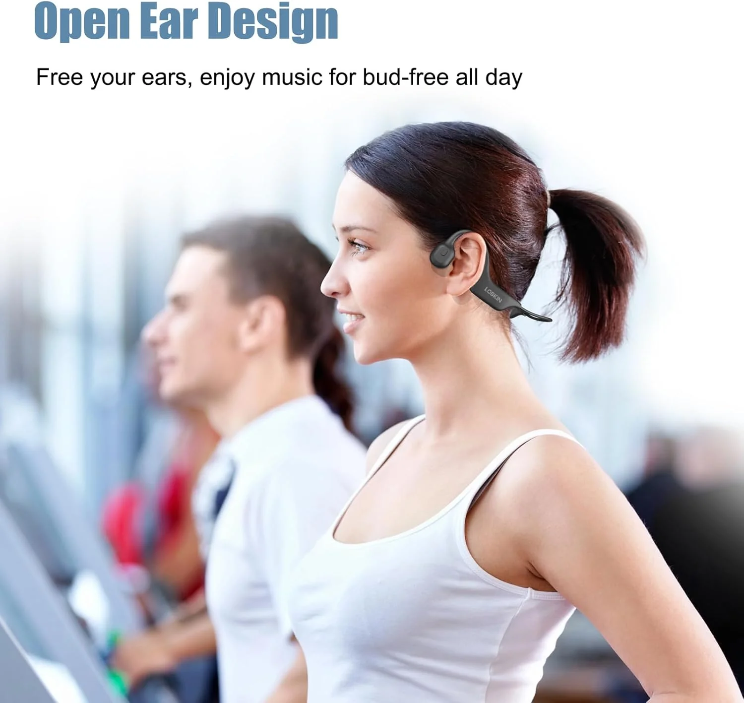 LOBKIN Knochenschall Kopfhörer Bluetooth,Open Ear Kopfhörer Kabellos Bone Conduction Headphones,Spor - Image 2