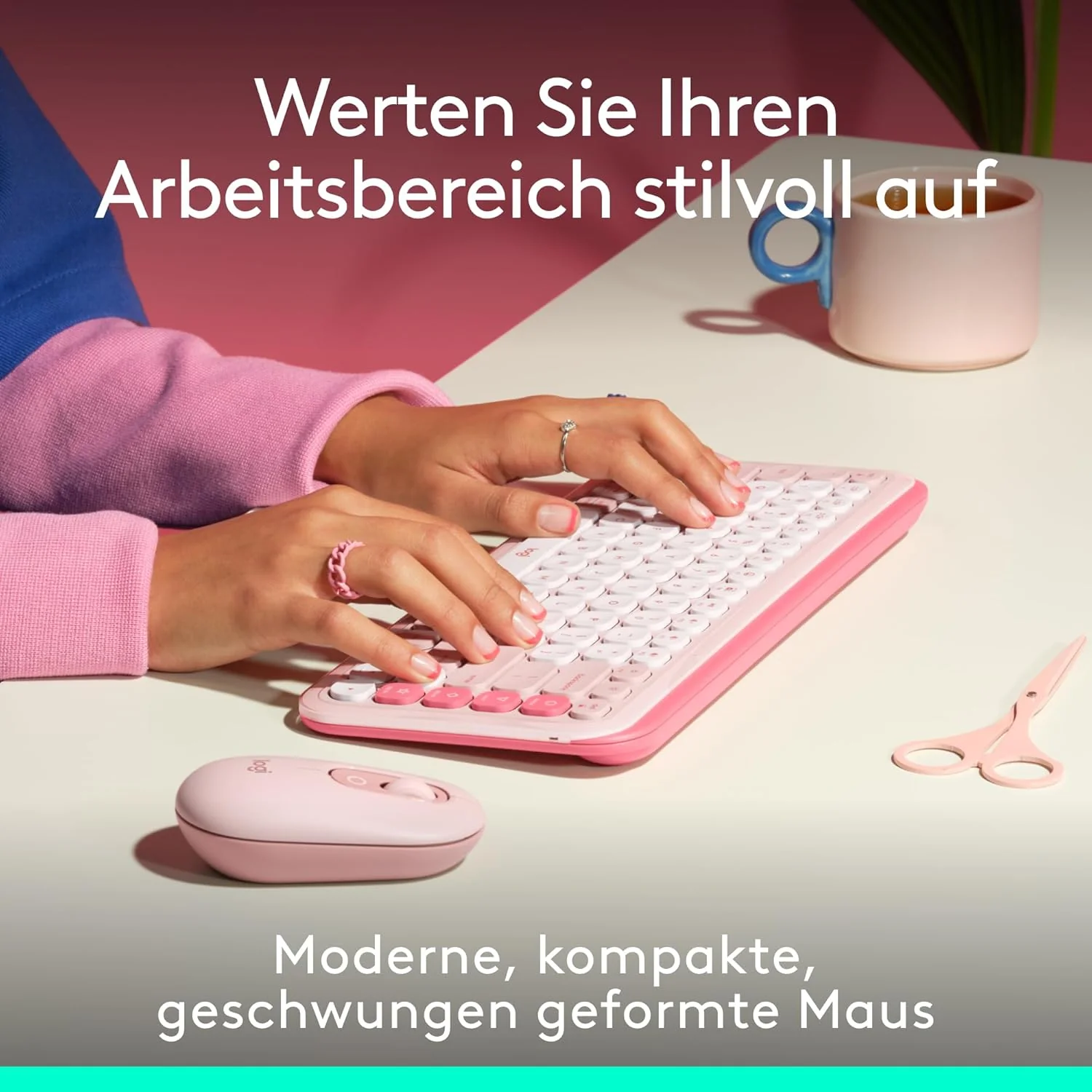Logitech POP Mouse, kompakte und Mobile kabellose Bluetooth-Maus mit programmierbaren Tasten und lei - Image 2