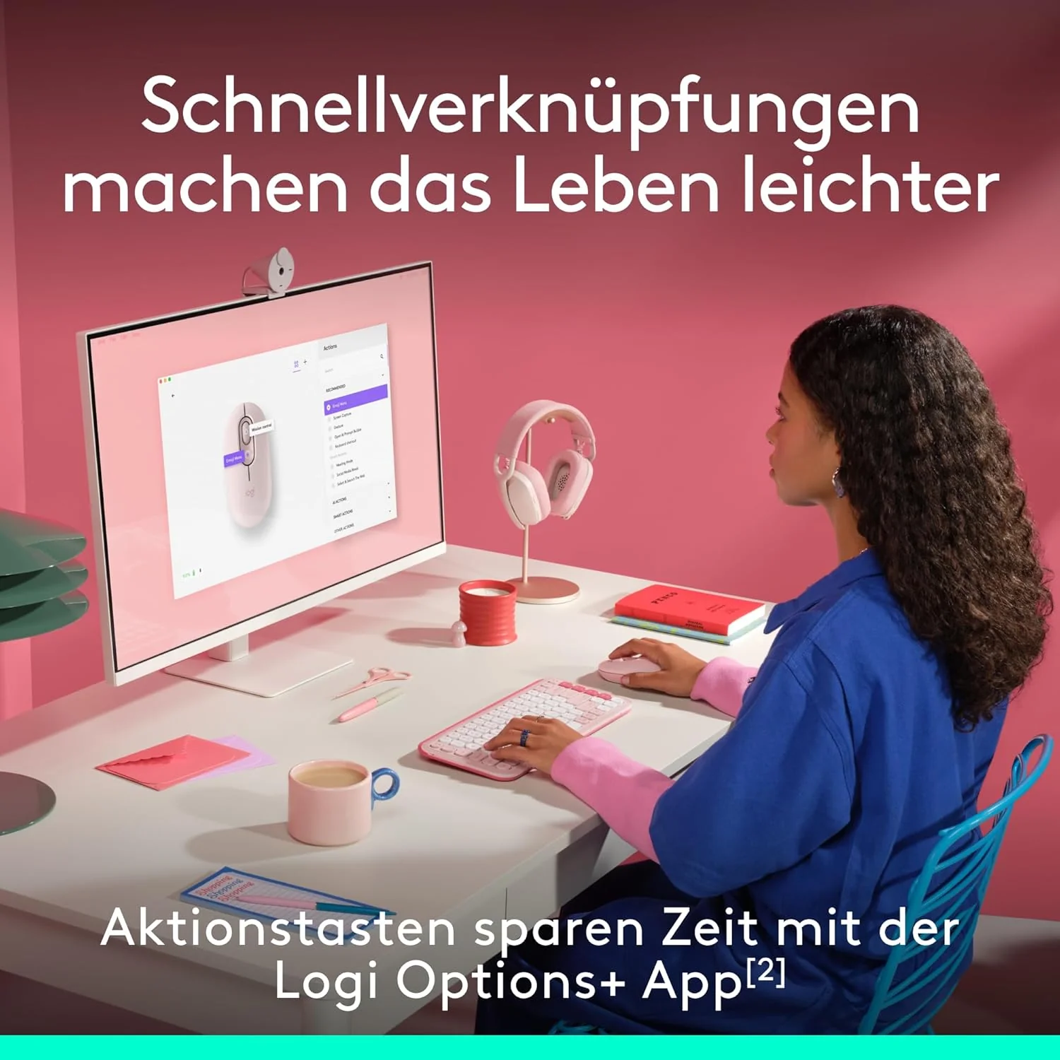 Logitech POP Mouse, kompakte und Mobile kabellose Bluetooth-Maus mit programmierbaren Tasten und lei - Image 4