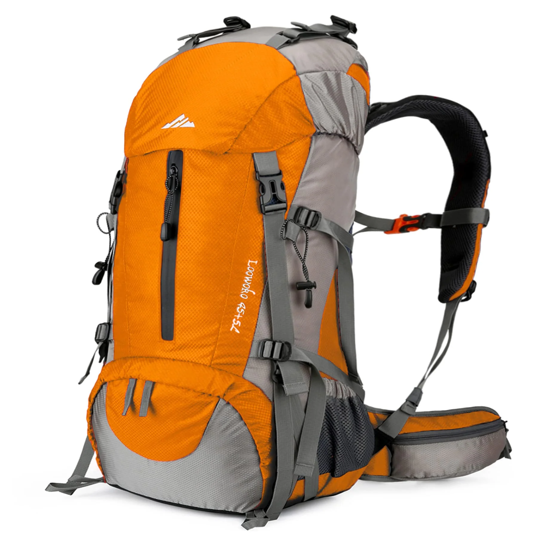 Loowoko Wanderrucksack 50L mit Regenschutz, Camping Rucksack Trekking Tasche für Outdoor, Männer & F