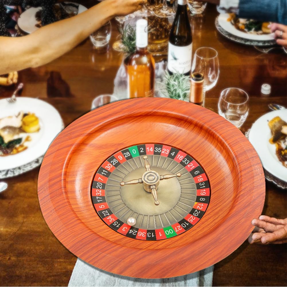 Lpitoy Holz-Roulette-Rad, Russisches Roulette-brettspiel, Lotterie-Plattenspieler, Erwachsenenunterh - Image 4