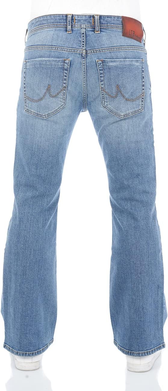 LTB Jeans Hose Herren Bootcut Timor Denim Stretch Tiefer Bund Blau Schwarz 28W - 40W 30L - 36L 28W / - Image 2
