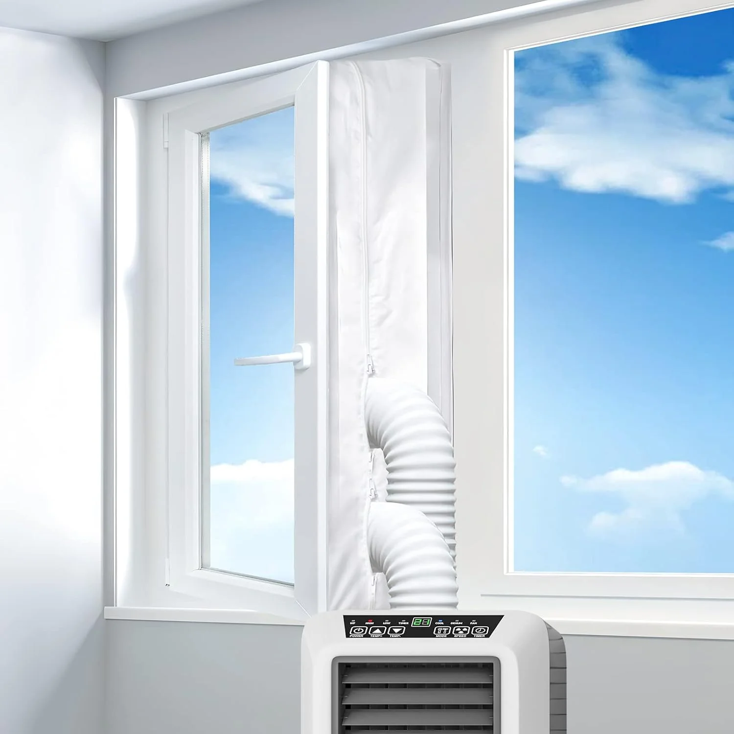 LYUNIT 300CM Fensterabdichtung für Mobile Klimageräte, Klimaanlagen, Wäschetrockner, Ablufttrockner, - Image 8