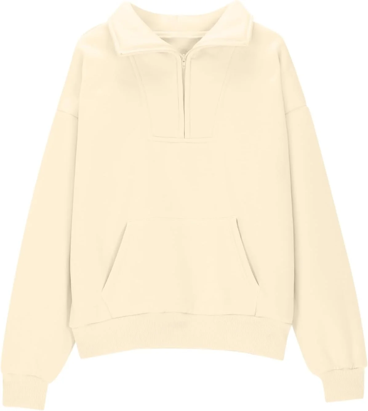Mädchen Sweatshirt mit Reissverschluss Rollkragen Freizeit Pullover Mode Einfarbig Longsleeve Oberte - Image 6