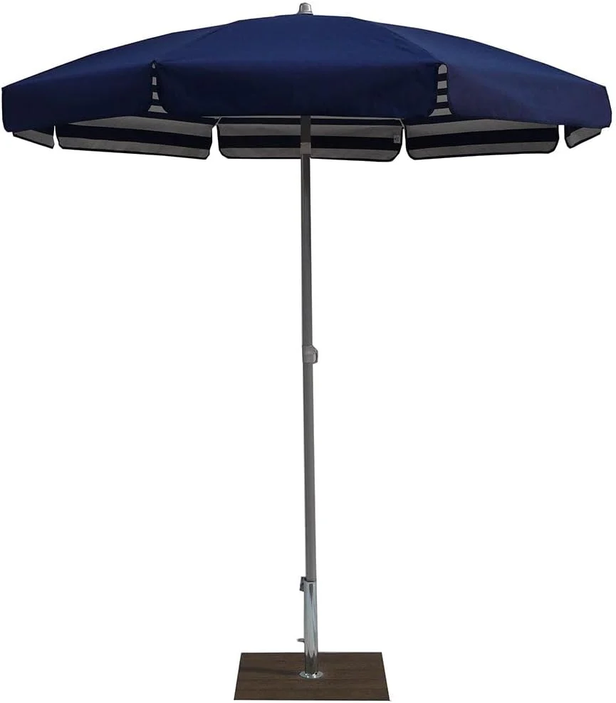 Maffei Art 181 Venezia Sonnenschirm rund Baumwolle Duplex Durchmesser 200 cm Made in Italy blau, bla - Image 2