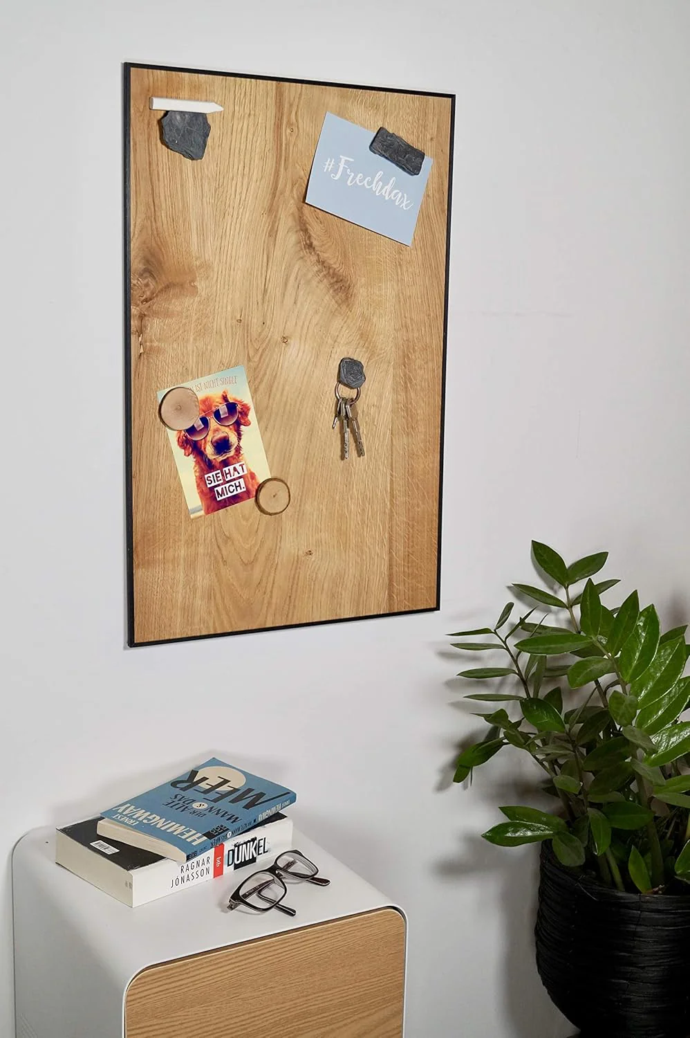 Magnettafel Echt Holz Eiche (Magnetwand+Kreidetafel+Pinnwand+Memoboard) verschiedene Grössen 20x80cm - Image 7
