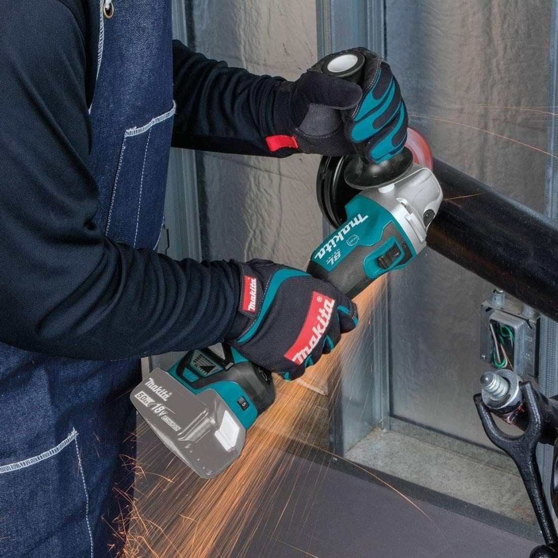 Makita DGA513RTJ Akku-Winkelschleifer 18 V / 5,0 Ah, 2 Akkus + Ladegerät Im MAKPAC mit 2 Akkus + Lad - Image 2