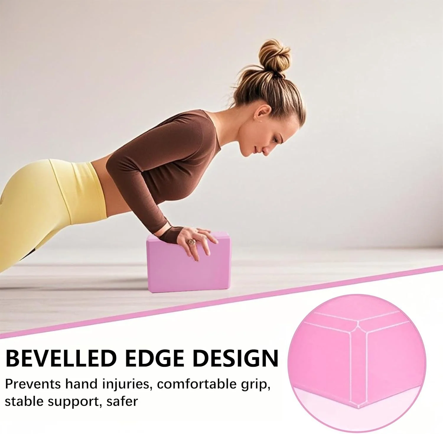 MAOMUN 6 Yoga Block 2er Set mit Yoga Gurt und Fitnessbänder, Anti-Rutsch Pilates Set Yogablöcke Blöc - Image 3