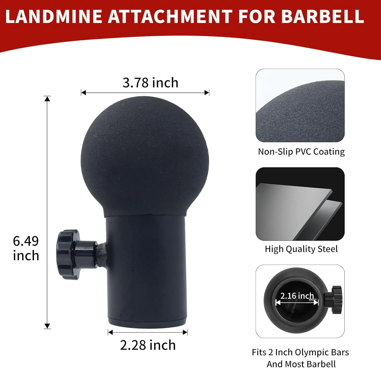 MARLANG Landmine Attachment for Barbell, Barbell Landmine Attachment for Press,Spin,Squat,Row,Deadli - Image 2