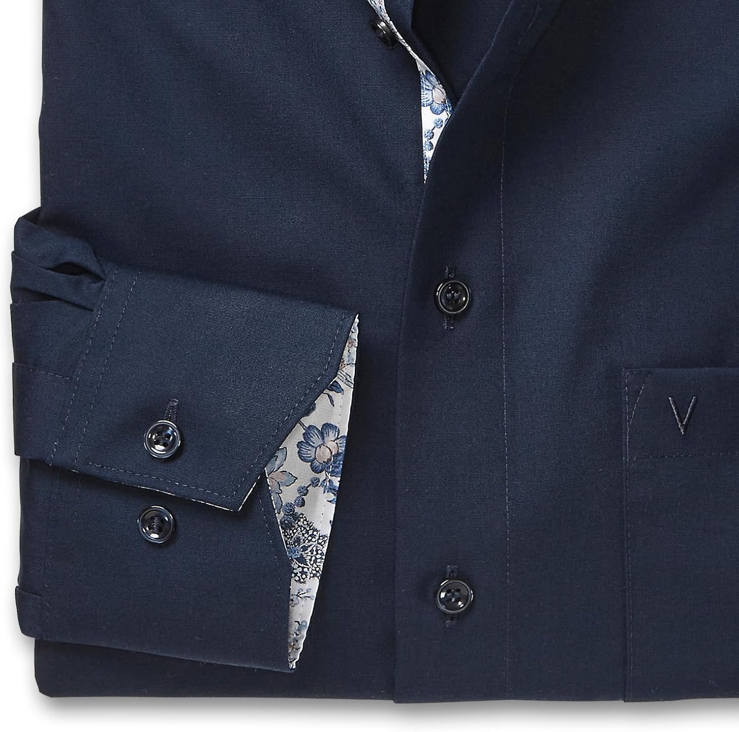 Marvelis Herren Businesshemd Langarm 720184,Einfarbig,Modern Fit,New Kent 41 Marine 18, 41 Marine 18 - Image 3