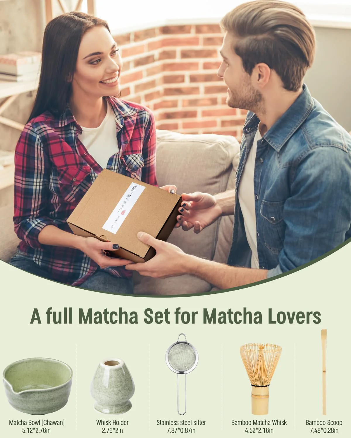 Matcha Besen Set, ThymeSpace Matcha Set für die Teezeremonie, 5 Stück traditionelles japanisches Mat - Image 8
