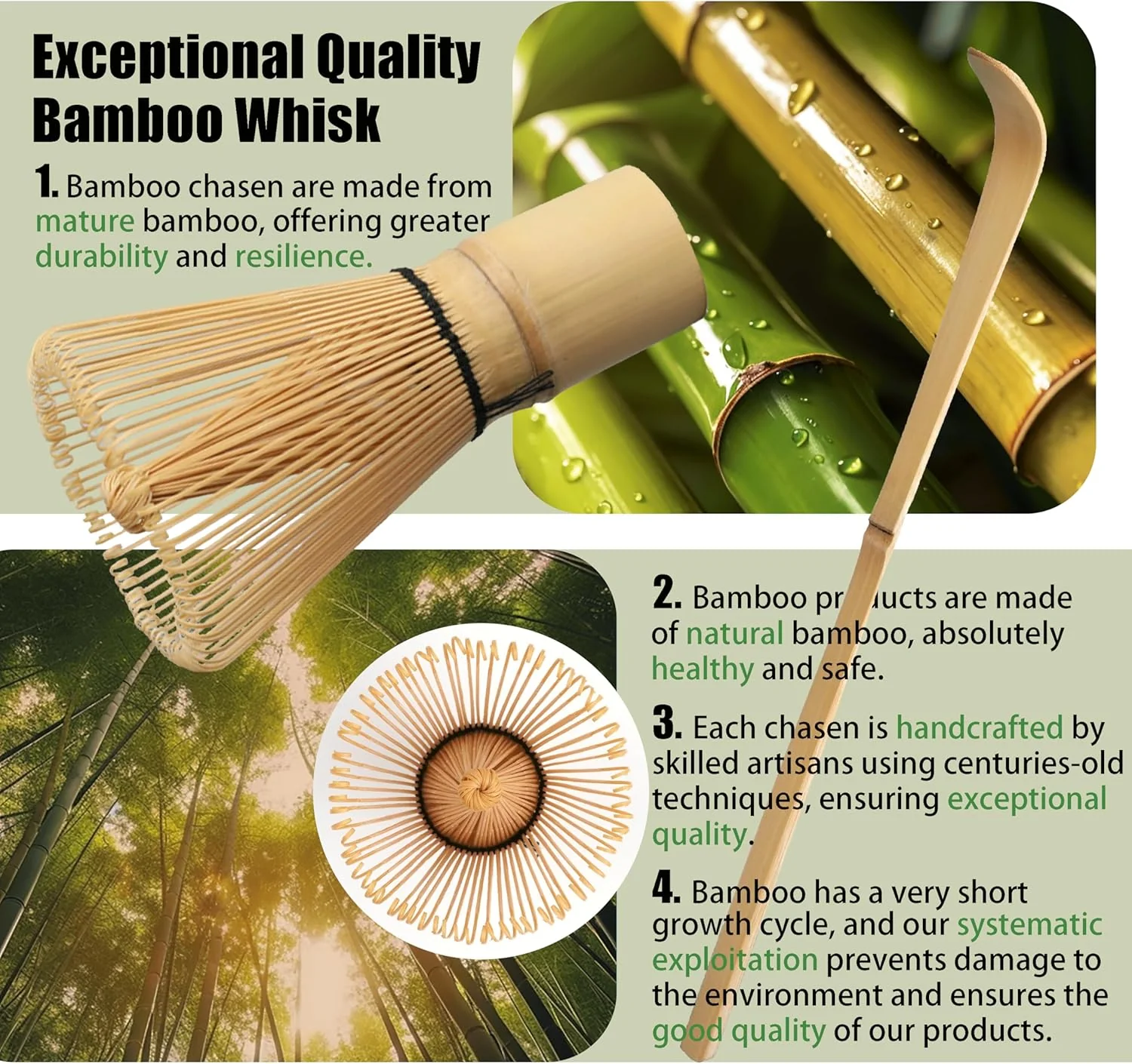 Matcha Set Grau (8-teilig) und Schale mit Ausgiesser, Premium Matcha Tee Set für Matcha Latte Zubere - Image 4