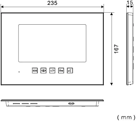 MATHFEL Video Türsprechanlage - Türklingel mit Kamera und 1x 7'' Monitoren, Türöffner Funktion, Alum - Image 6