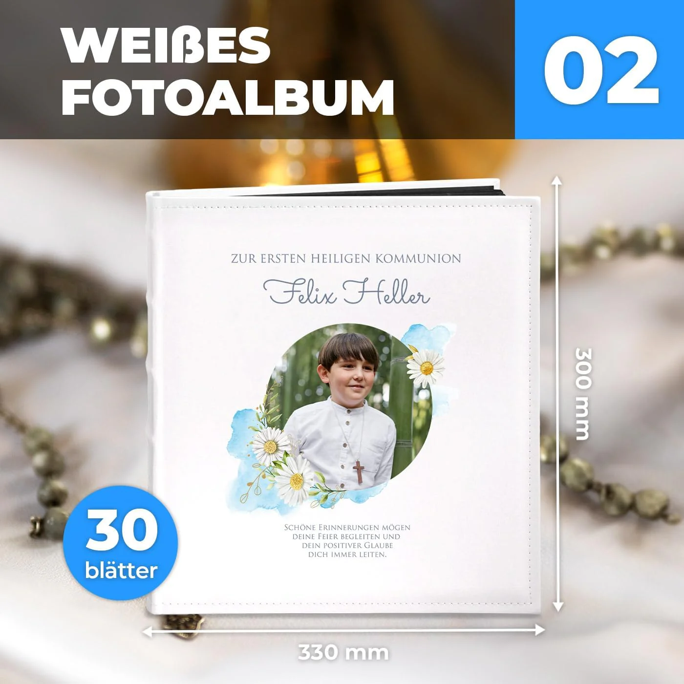 Maverton Fotoalbum zum Selbstgestalten mit Aufdruck - für 240 Fotos 10x15-60 schwarze Seiten - Gröss - Image 3