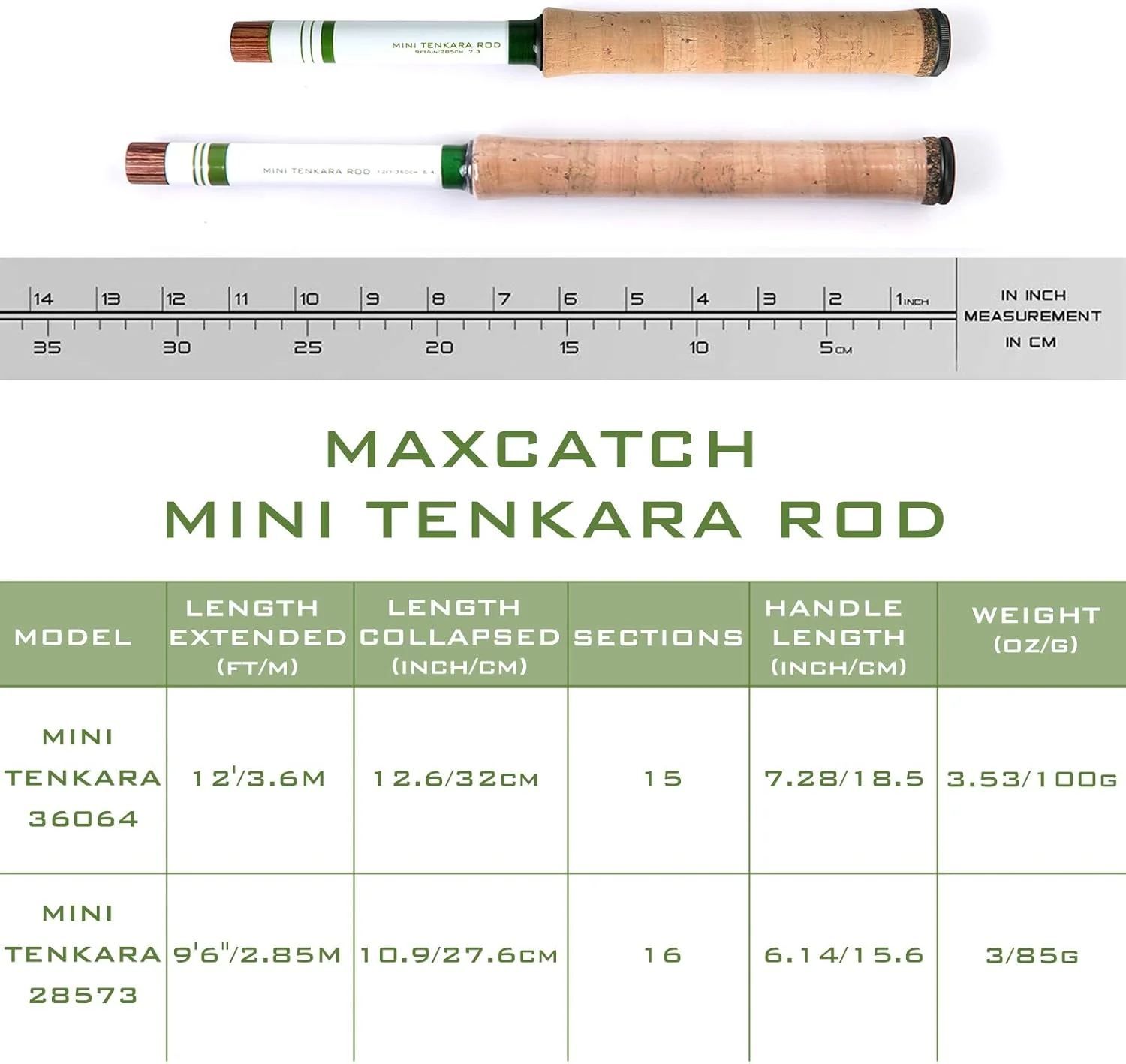 MAXIMUMCATCH Mini Tenkara Ruten 285/360CM Teleskopierbare Carbon Tenkara Rute 6:4/7:3Aktion, 360cm - Image 3