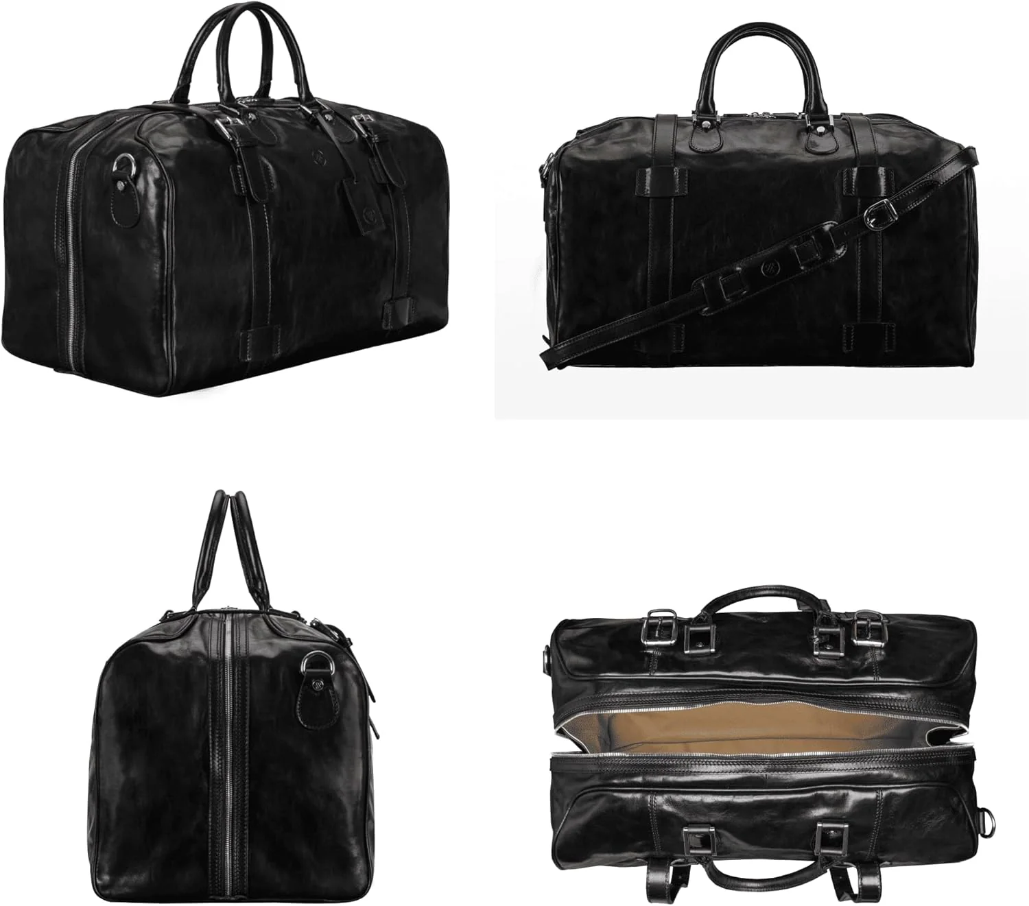 Maxwell Scott - Personalisierte Grosse Reisetasche aus Leder für Herren für luxuriöse Reisen - Handg - Image 5