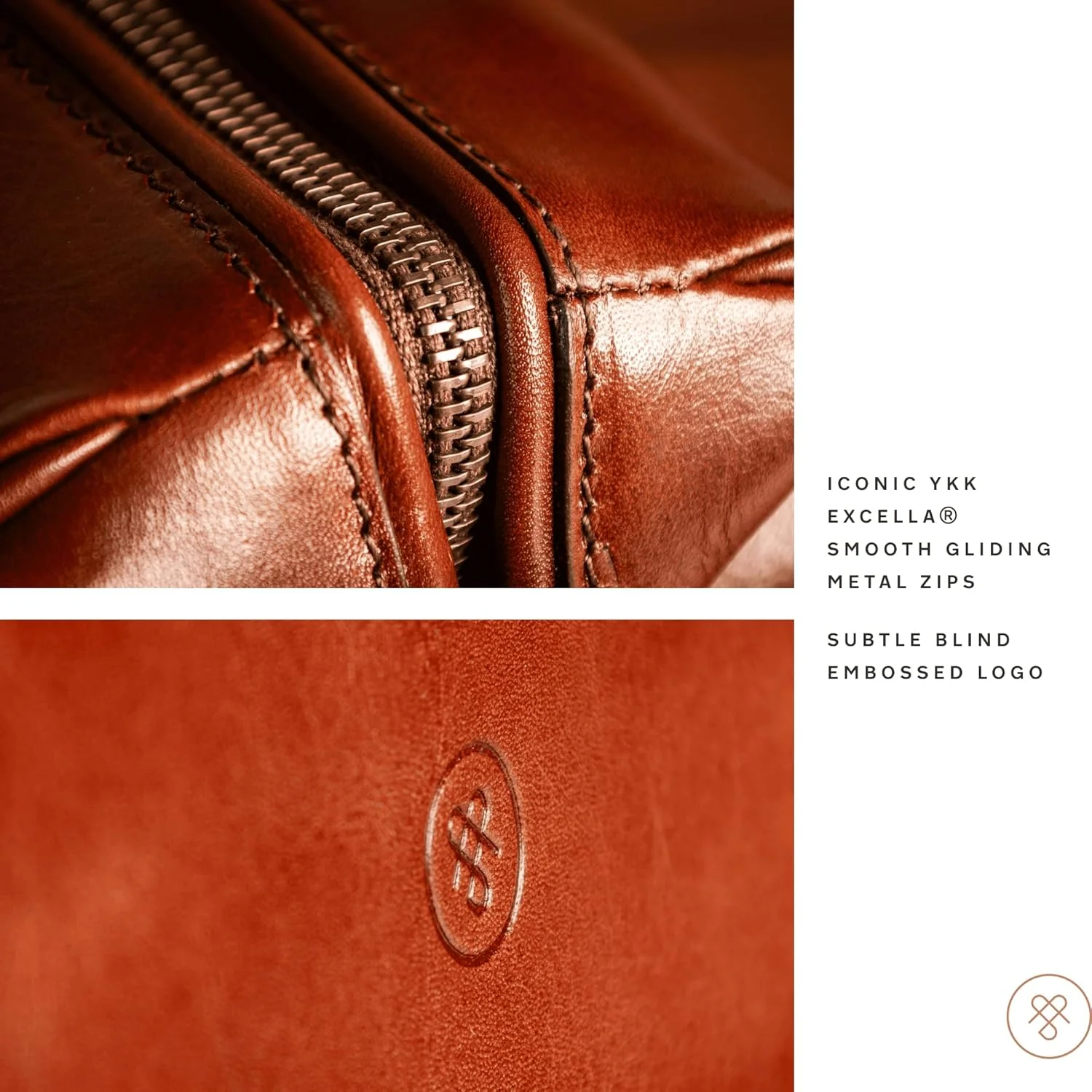 Maxwell Scott - Personalisierte Herren Luxus Leder Kulturbeutel Dopp Kit mit Reissverschluss Öffnung - Image 7