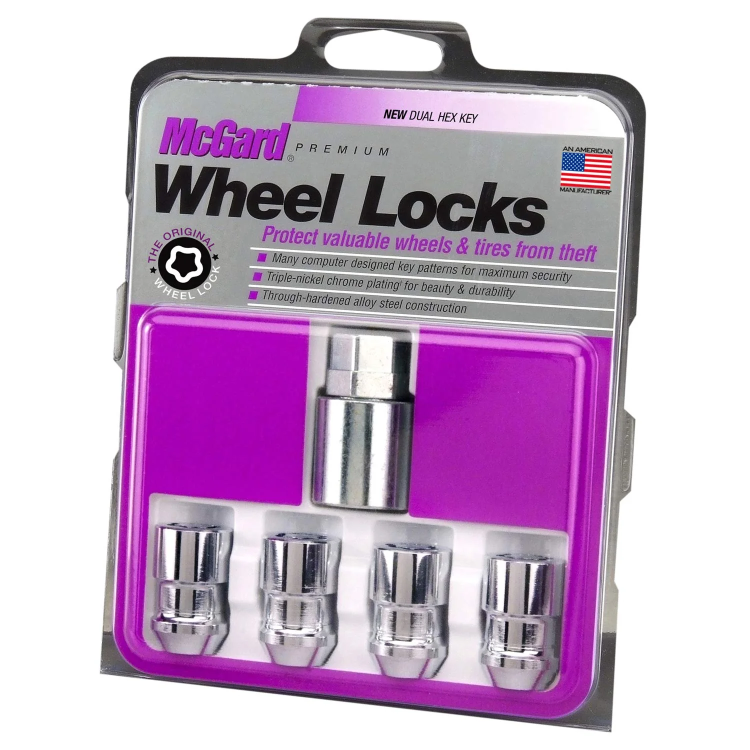 McGard 24137 WHEEL LOCK 12MM x 1.50 CONICAL SEAT (4) Chrom, Chrom