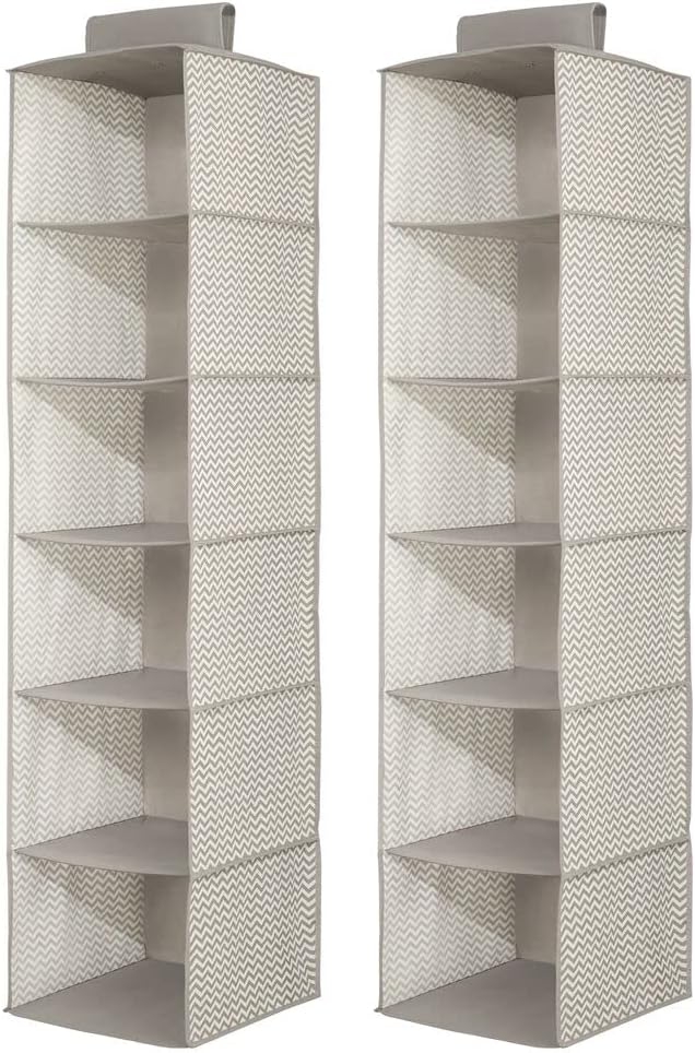 mDesign 2er-Set hängender Stoffschrank – der ideale Hängeschrank aus Stoff – perfekt als Hängeregal - Image 8